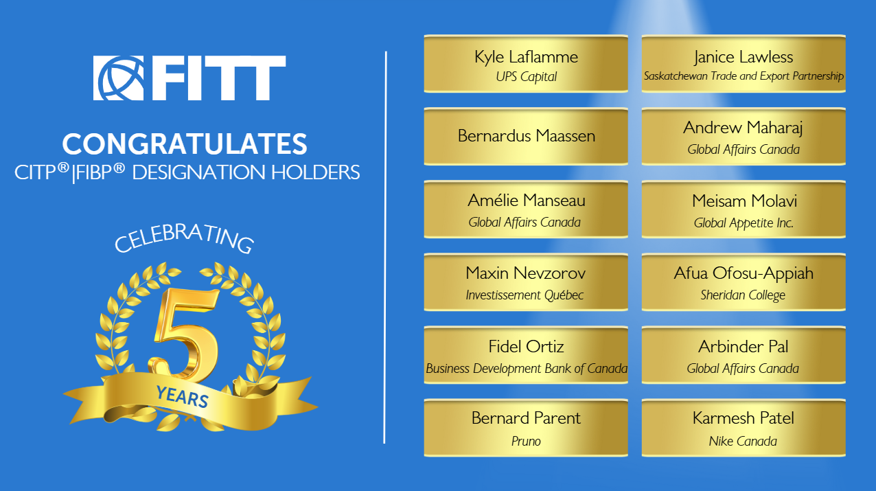List of CITPs celebrating the 5 year anniversary of earning the designation.