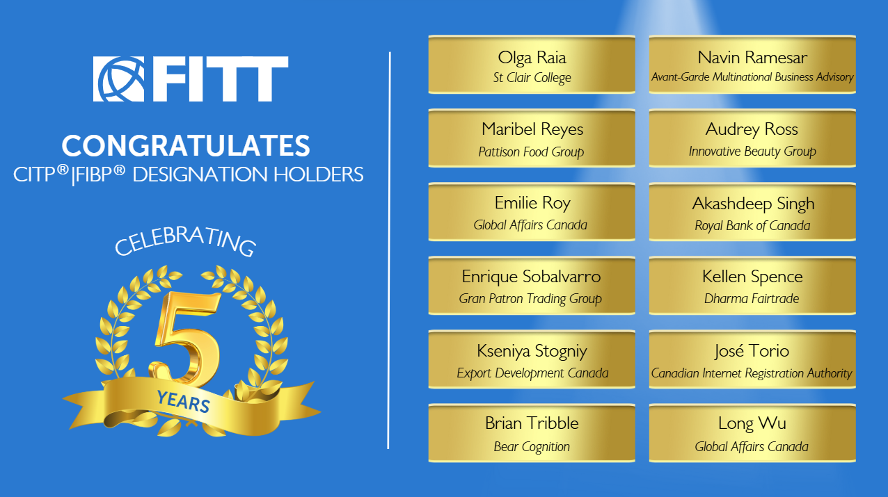 List of CITPs celebrating the 5 year anniversary of earning the designation.