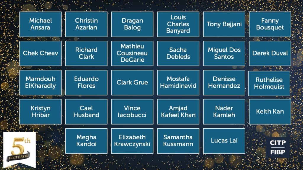 Gallery of CITPs who have reached their 5 year milestone with the designation in 2025 - part 1