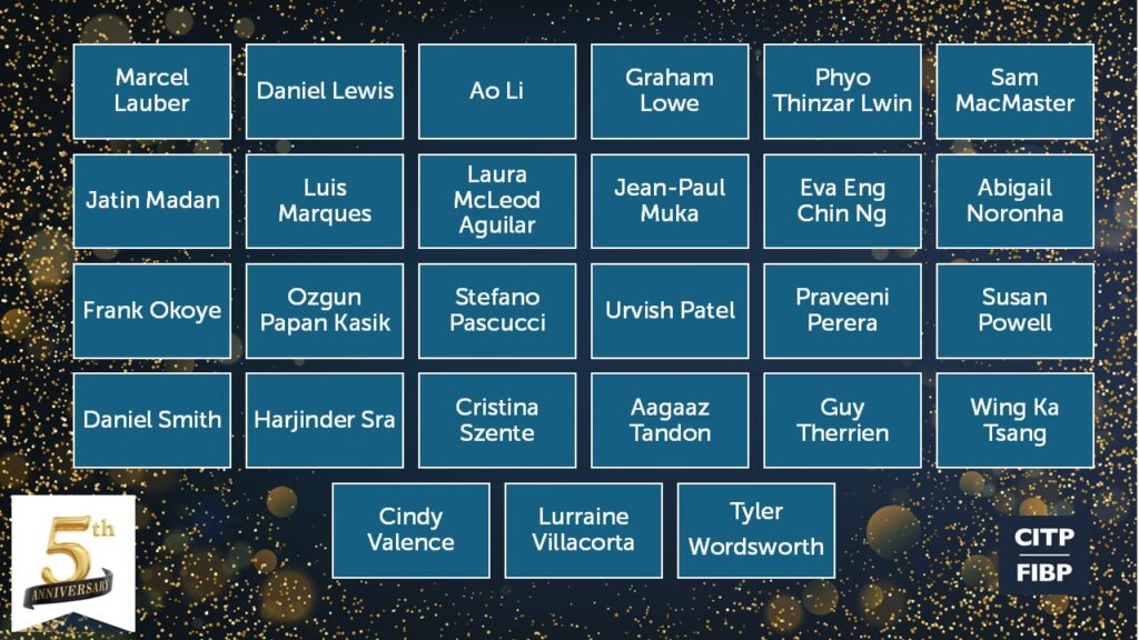 Gallery of CITPs who have reached their 5 year milestone with the designation in 2025 - part 2